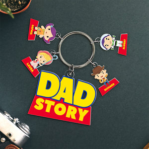 Dad Story Keychain - Personalized Gifts For Dad 02kaqn070525 - Keychains - GoDuckee