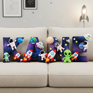 Space Alphabet Custom Shaped Pillow Personalized Gifts 01hyta151125 - Pillow - GoDuckee