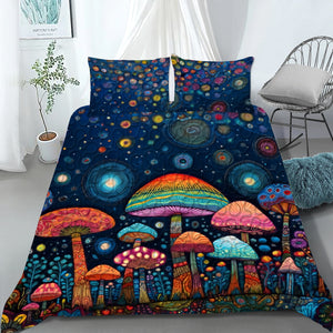 Colorful Mushroom Quilt Bedding Set Special Line 01TOMH171224 - Blanket - GoDuckee