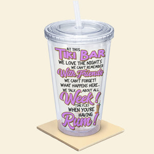 Best Friends, Welcome To The Tiki Bar, Personalized 16oz Acrylic Tumbler, Gifts For Friends - Tumbler Cup - GoDuckee