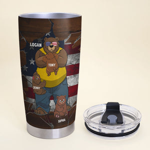 A Dad Bear 03DNPO250423 Gift For Father's Day, Personalized Tumbler - Tumbler Cup - GoDuckee