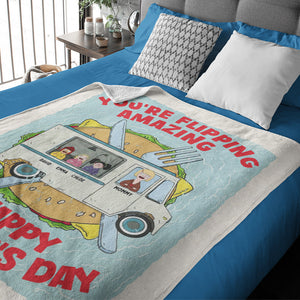 Personalized Gifts For Mom Blanket You're Flipping Amazing 01TODT281224HG - Blanket - GoDuckee