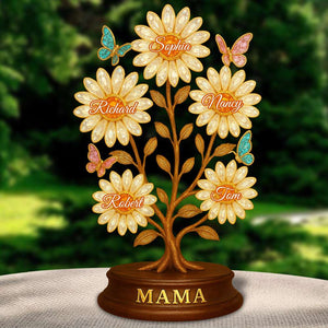 Flower Mama Acrylic Plaque Gifts For Mom 03TODT140425 - Shaped Plaques - GoDuckee