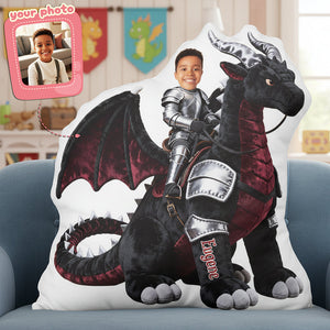 Dragon Knight Custom Photo Custom Shape Pillow - Personalized Gifts For Kid 01pata271225 - Pillow - GoDuckee