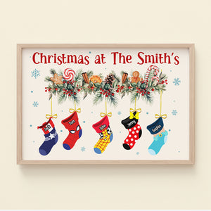 Family Socks 05natn281023 Personalized Canvas Print - Poster & Canvas - GoDuckee