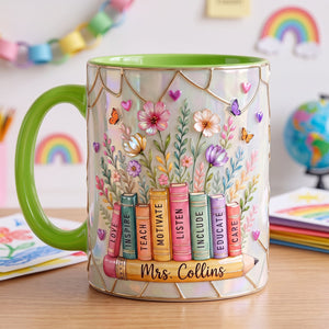 Nuturing Teacher Accent Mug - Personalized Gifts For Teacher 06QHLU220726