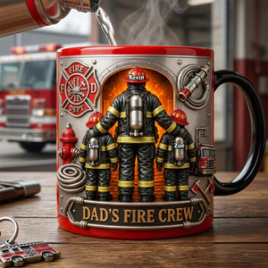 Firefighter Dad Magic Mug - Personalized Gifts For Dads 04tyta050526 - Coffee Mug - GoDuckee