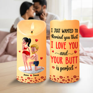 Personalized Funny Gifts For Couple LED Candle Your Butt Is Perfect 04natn160725hg - Led Candle - GoDuckee