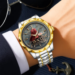 Proud Grandpa Men's Watch Personalized Gifts for Dad 03TGDT290725 - Men's Watch - GoDuckee