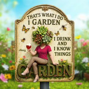 Garden Girl Cut Metal Sign - Personalized Gifts For Garden Lovers 03naqn300525 - Metal Signs - GoDuckee