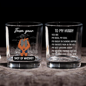 Personalized Gifts For Couple Whiskey Glass To My Hubby 03TOMH110125HG - Whiskey Glass - GoDuckee