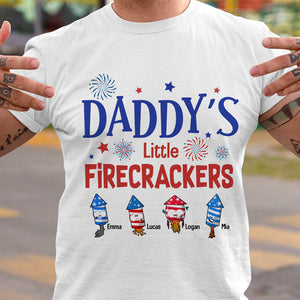 Daddy's Little Firecrackers-Gift For Family-Personalized Shirt-Family Shirt - Shirts - GoDuckee