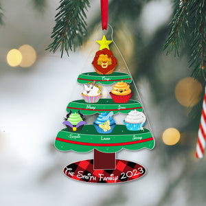 Family, Personalized Cupcake Family Ornament, Christmas Gifts For Family, 01HTPO231023 - Ornament - GoDuckee