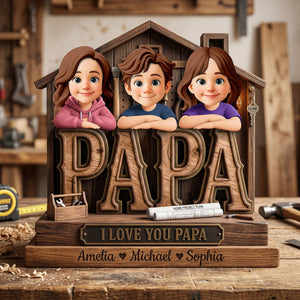 Papa Home Tools Acrylic Plaque - Personalized Gifts For Dads 01pata060526 - Shaped Plaques - GoDuckee