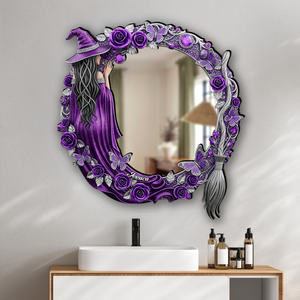 Quirky Witch Shaped Mirror - Personalized Gifts For Witch Lovers 07OHLU220725 - Mirror - GoDuckee