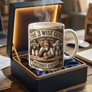 Sasquatch 3 Wise Guys Coffee Mug - Personalized Gifts For Coworker 01palu240326 - Coffee Mug - GoDuckee