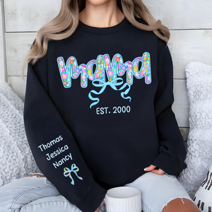 Personalized Gifts For Mom 3D Shirt Mama Flower Bow 03kapu250325 - AOP Products - GoDuckee