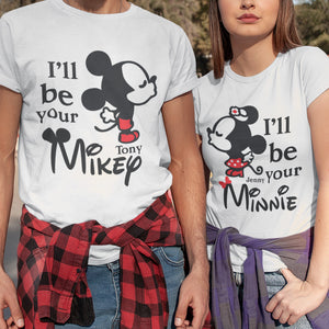 Couple Gift, Personalized Couple Shirt, Mouse Couple Kissing Shirt 04OHPO080723 - Shirts - GoDuckee