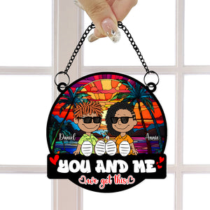 Personalized Gifts For Couples Suncatcher Ornament Couple Enjoying Summer 01TOLU150125PA - Ornament - GoDuckee