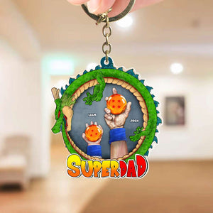 Personalized Gifts For Dad Keychain Dragon Dad 06QHPU050424 - Keychains - GoDuckee