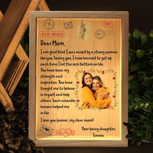 Custom Photo Gifts For Mom Light Box Frame I Love You Forever My Dear Mom - Canvas Print - GoDuckee