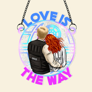 Personalized Gifts For Couple Suncatcher Window Hanging Ornament 02toqn300524hh - Ornaments - GoDuckee