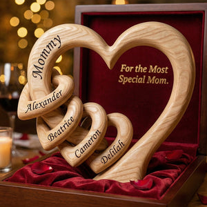 Mommy Heart Acrylic Plaque - Personalized Gifts For Mother's Day 03padt010426 - Shaped Plaques - GoDuckee