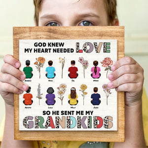 Personalized Gifts For Grandparents Wood Sign God Knew My Heart Needed Love 03ACDT010324TM - Wood Signs - GoDuckee