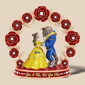 Cartoon Couple Plaque - Personalized Gifts For Couple 01ohqn120625 - Shaped Plaques - GoDuckee