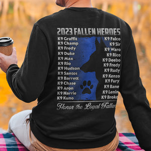 Gifts For Dog Lovers Shirt Honoring 2023 Fallen Heroes K9 Police Dogs - 2D Shirts - GoDuckee