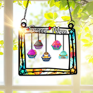 Personalized Gifts For Mom Window Hanging Suncatcher, Sweet Cupcakes 04OHLU190225 - Ornament - GoDuckee