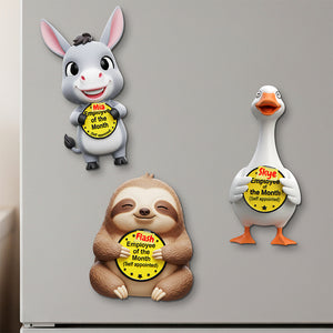 Animals Coworker Acrylic Fridge Magnet - Personalized Gifts For Coworker 02nata021225 - Fridge Magnet - GoDuckee