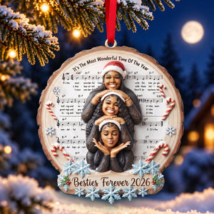 Wonderful Time With Besties Ornament - Custom Photo Christmas Gifts For Friends 01hulu171026