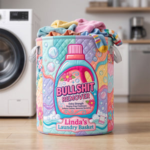Funny Bottle Quilted Laundry Basket - Personalized Gifts 02hudh110726 - Laundry Basket - GoDuckee