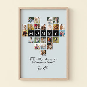 To Me You Are The World, Custom Photo Canvas Print, Gift For Mom, Grandma - Poster & Canvas - GoDuckee