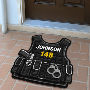 Personalized Gifts For Police Custom Shape Doormat 02hymg221025 - Doormat - GoDuckee