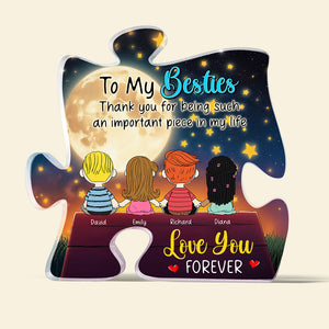 Personalized Gifts For Friends Shaped Acrylic Plaque 04xqqn101224hg Sitting Together See Moon - Shaped Plaques - GoDuckee