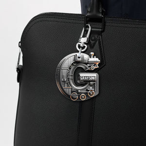 Custom Alphabet Letter Gifts For Train Lovers Keychain 04xqtn060225 - Keychains - GoDuckee