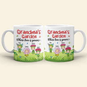 Grandma's Garden Personalized Cute Flowers Coffee Mug 05TOTN010823 - Coffee Mug - GoDuckee
