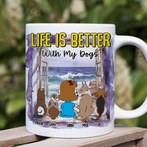 Personalized Gifts For Dog Lovers Coffee Mug 02katn170225hg Life Is Better With My Dogs - Coffee Mug - GoDuckee