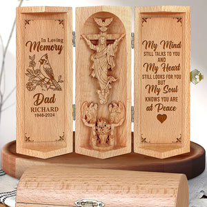 Personalized Haven Openable Wooden Cylinder Sculpture of Jesus Christ In Loving Memory 04toqn230125 - Wooden Cylinder Sculpture - GoDuckee