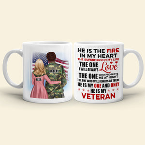 He Is The Fire In My Heart-Personalized Coffee Mug - Gift For Couple- 04ntqn040323tm - Coffee Mug - GoDuckee