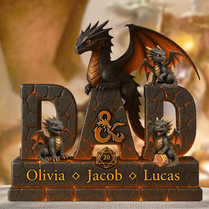 Fire Dragon Dad Acrylic Plaque Personalized Gifts For Dad 02NADT210425-Homacus