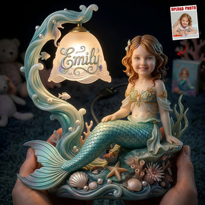 Cute Mermaid Princess Light Box - Personalized Custom Photo Gift For Kids 02NADT190326 - Light Box - GoDuckee