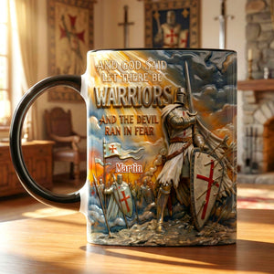 Triumphant Templar Knight In Battle Accent Mug - Personalized Gifts For Christians 01qhmg210126 - Coffee Mug - GoDuckee