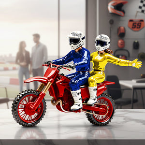 Motocross Couple Acrylic Plaque - Personalized Gifts For Couple 03ohta070126 - Shaped Plaques - GoDuckee