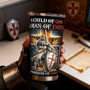 A Warrior Of Christ 20oz Tumbler - Personalized Gifts For Christian 05HULU030226 - Tumbler Cup - GoDuckee