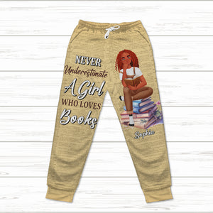 Personalized Gifts For Book Lovers Sweatpants 03ohtn171224pa Never Underestimate A Girl Who Loves Books - Shorts and Pants - GoDuckee
