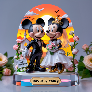 Just Married Couple Acrylic Plaque - Personalized Gifts For Couple 03topu060625 - Shaped Plaques - GoDuckee