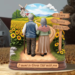 Old Couple Acrylic Plaque Personalized Gifts For Couple 05NADT270525-Homacus